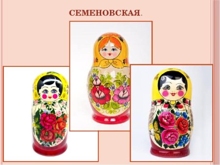 Семеновская Матрешка вид спереди и сзади