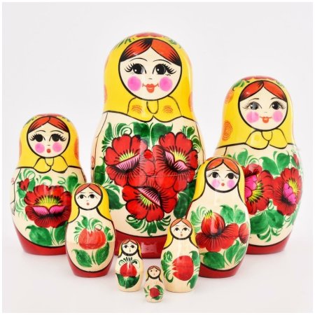 Семеновская роспись матрешки