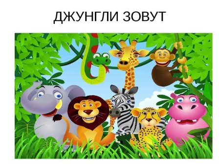 Джунгли зовут игра для детей