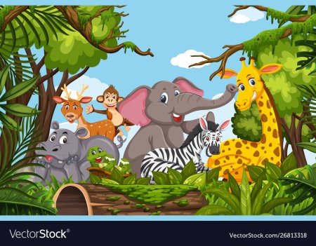 Джунгли пальмы вектор