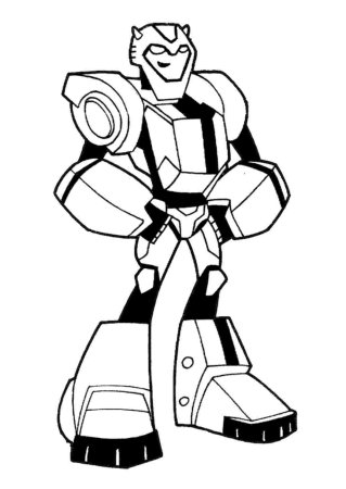Раскраска робот Бамблби