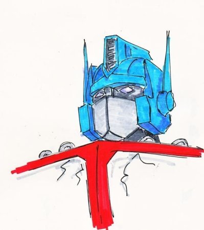Нарисовать трансформера Оптимуса Прайма