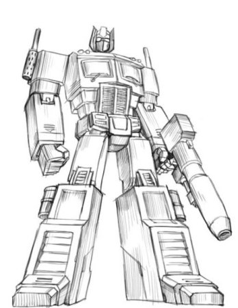Оптимус Прайм g1 карандашом