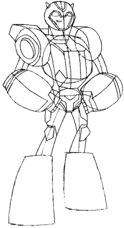 Бамблби рисунок карандашом