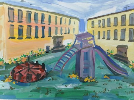 Детские рисунки города