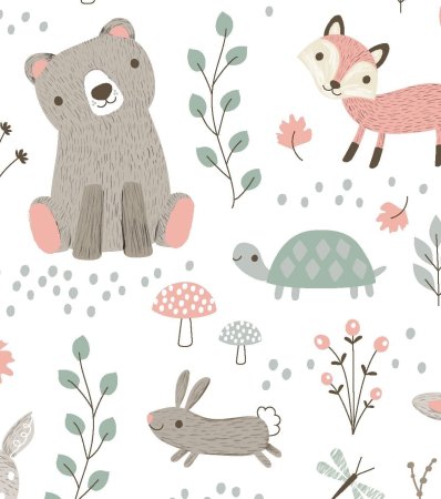 Детские принты на ткани