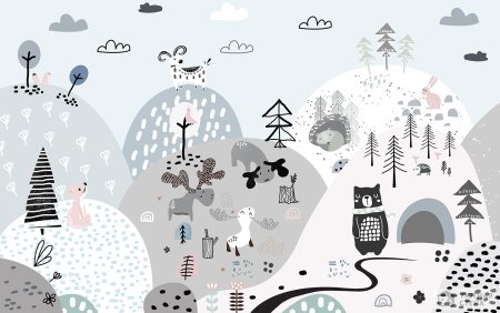 Фотообои в детскую в скандинавском стиле