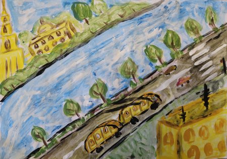 Алые паруса Питер акварель