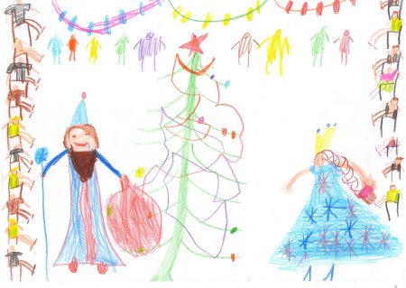 Новогодний утренник рисование