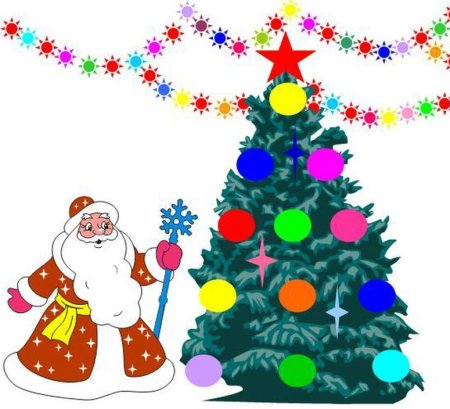 Картина Новогодняя елка для детей