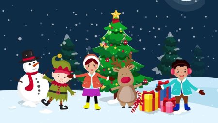 Новый год дети мультяшные