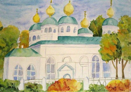 Воскресенский собор Череповец рисунок