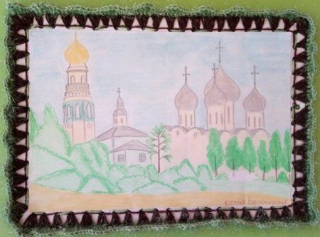 Рисунок детский Вологда Кремлевская площадь