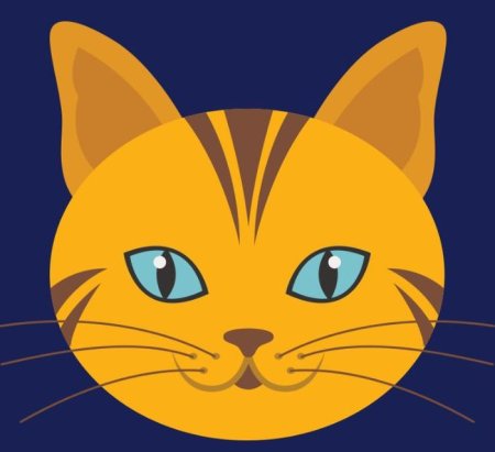 Нарисовать мордочку котика