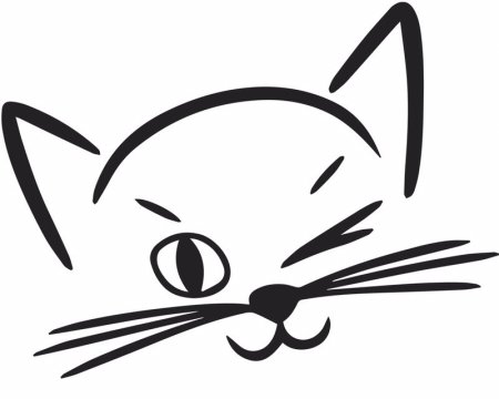 Контур кошачьей морды