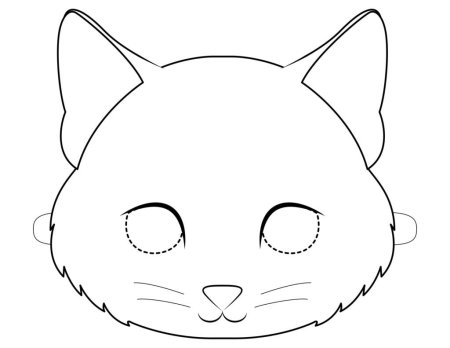 Маска котенка для детей
