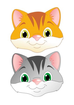 Маска кошки для детей