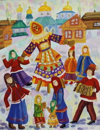 Масленица рисунок