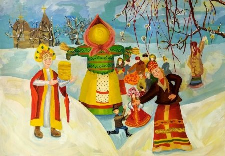 Масленица рисунок