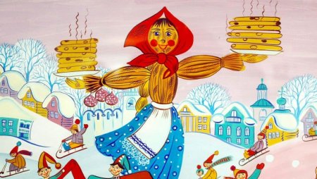 Масленица рисунок карандашом
