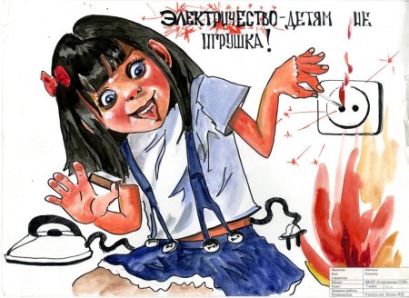 Плакат на тему электричество опасно