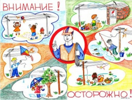 Плакаты электробезопасности для детей