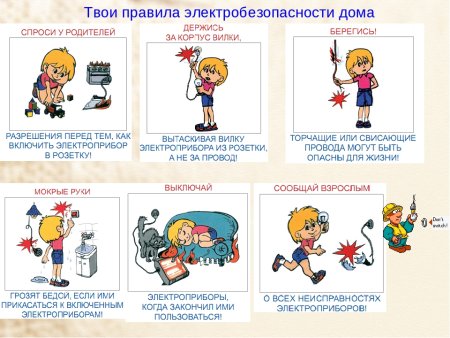 Памятка по электробезопасности для дошкольников