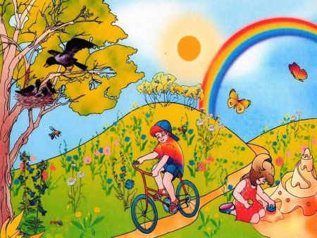 Сказочная Поляна с цветами