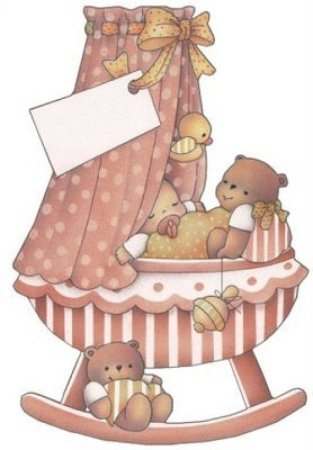 Ребенок в колыбельке иллюстрация