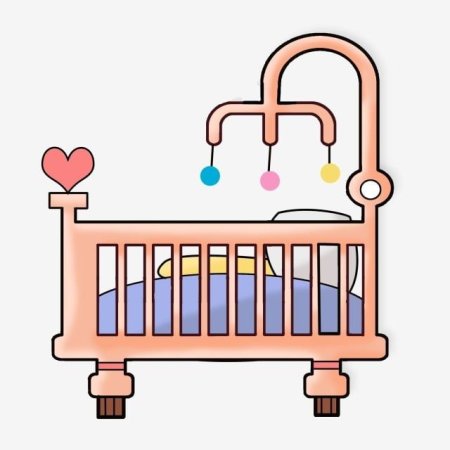 Нарисованная детская кроватка
