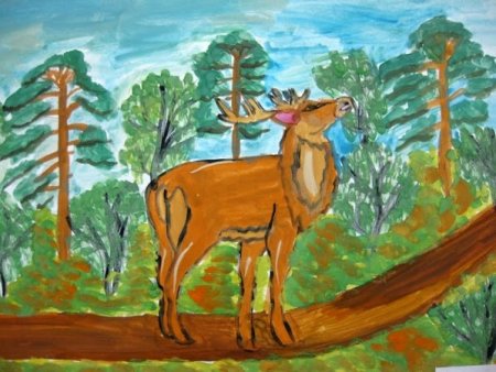 Рисунки детей на тему животные