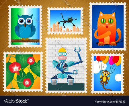 Почтовая марка раскраска