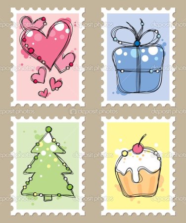 Марки с книжными персонажами