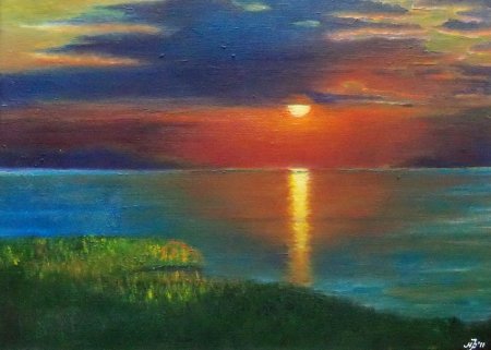 Пейзажи масляными карандашами