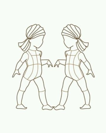 Детская фигура для эскизов одежды