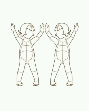 Фигуры детей для рисования одежды