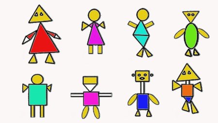 Человечек из геометрических фигур