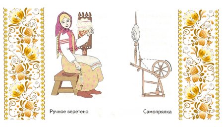 Ручная прялка с веретеном