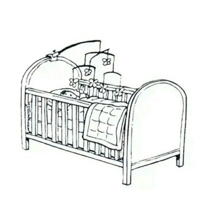 Раскраска кроватка