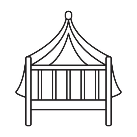 Детская кроватка силуэт