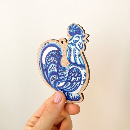Гжельский петух рисунок