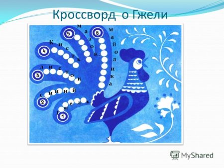 Иллюстрации Гжельская птица