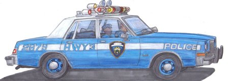 2109 Полиция сбоку рисунок