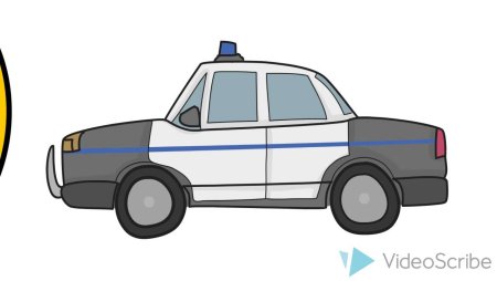 Полицейская машина мультяшная