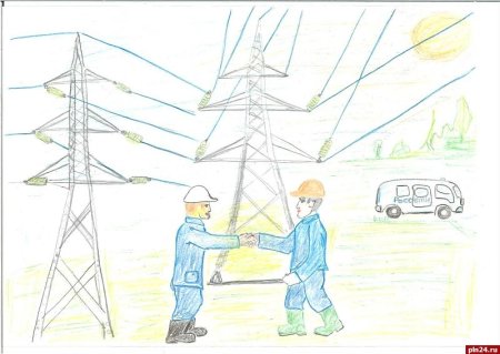 Рисунки электрика детские