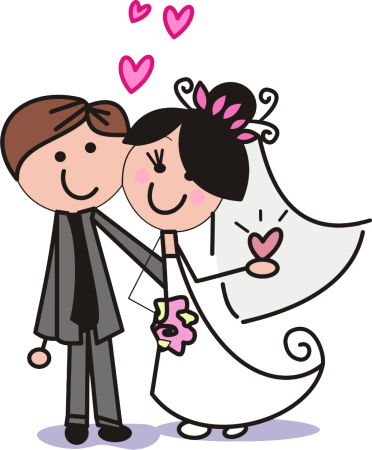 Мультяшные молодожены