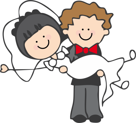 Жених и невеста клипарт