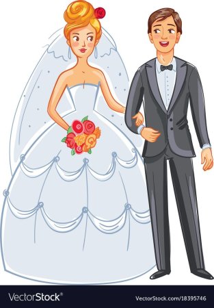 Жених и невеста рисунок детский