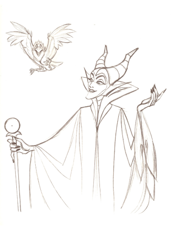 Злая волшебница раскраска