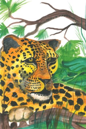 Леопард из красной книги рисунок